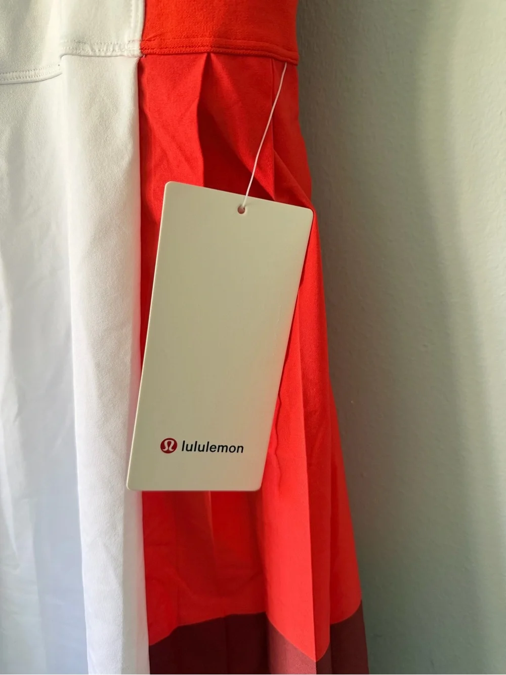 lululemon athletica White and Red Colorblock Athletic Mini Dress